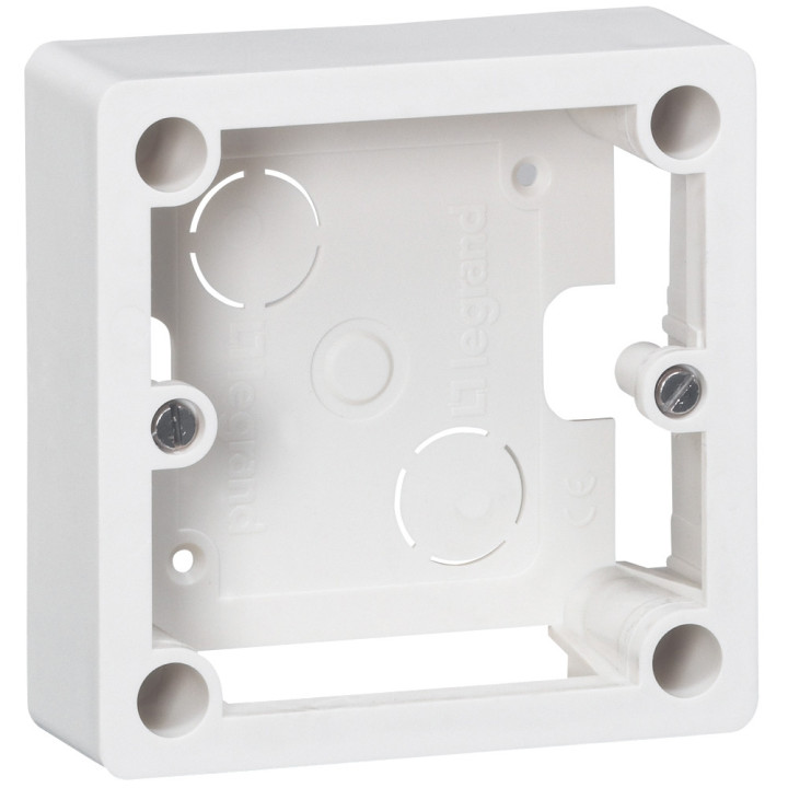 Legrand - Cadre saillie 100x100x36 - Pour socle à encastrer - Ivoire - Réf : 055849