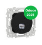 Schneider - Odace 2025 - prise RJ45 - Cat6 STP grade 2TV min à grade 3TV - noir onyx - Réf : S940476