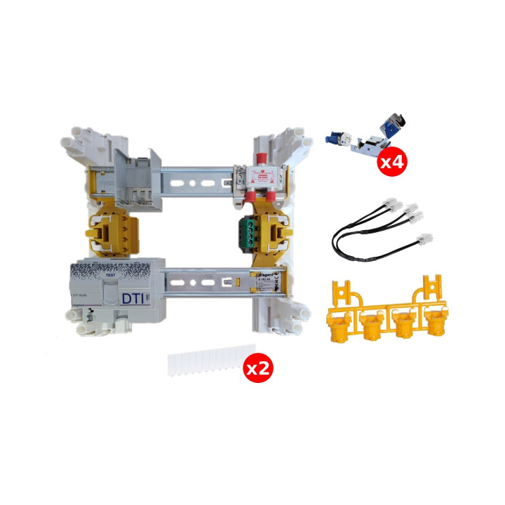 Legrand - Coffret VDI GRADE 2 avec brassage STP - 4 RJ45 / TV 2 sorties - Réf : 413248
