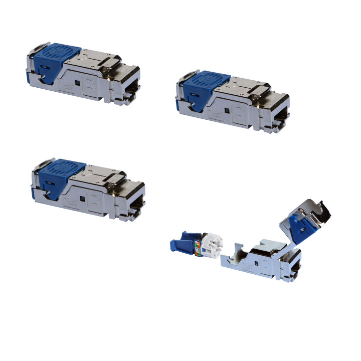 Legrand - Coffret VDI GRADE 2 avec brassage STP - 4 RJ45 / TV 2 sorties - Réf : 413248