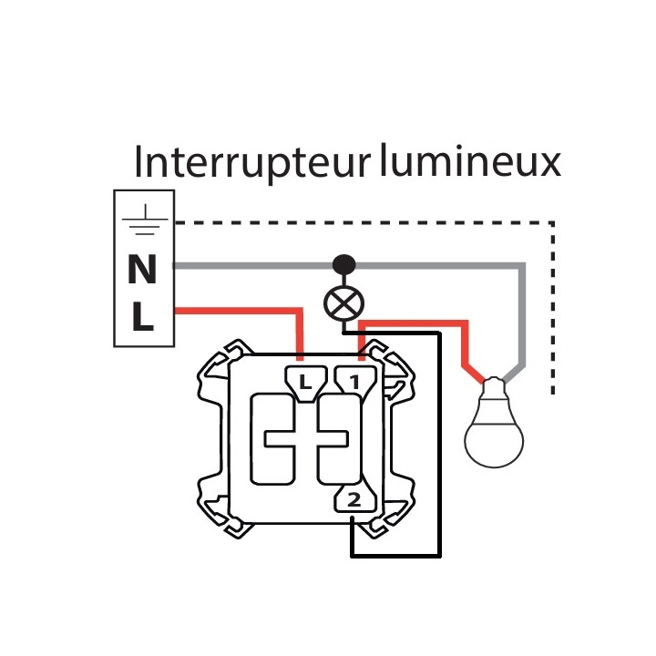 Legrand Plexo - Interrupteur ou Va-et-vient Témoin / Lumineux - Encastré - étanche IP55 - Réf : 070071