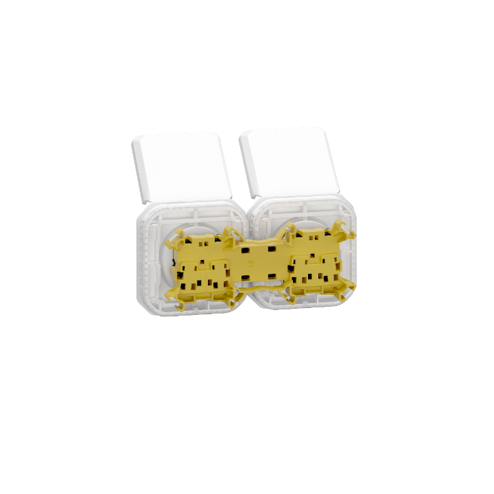 Legrand - Plexo - Double prise 2P+T - 16A - 250V - composable - précâblée - horizontale - IP55/IK08 - Réf : 069642L