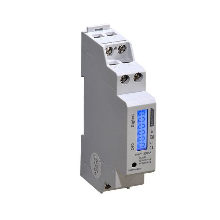 Digital Electric - Compteur Digital - 40A - 220Vac - Réf : 14114