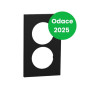Schneider - Odace 2025 - plaque de finition 2 postes entraxe 57mm - noir onyx - Réf : S940714
