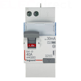 Legrand - Inter Différentiel 2P - 40A - 30ma - VIS/AUTO - Type F - HPI Départ Haut - Réf : 411644