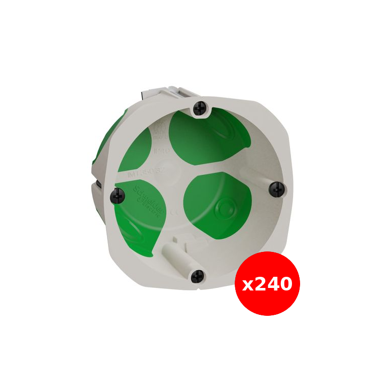 Eur'Ohm - Multifix Air - lot de 240 boîtes Ø67mm P47mm + scie cloche - Réf : IMT35231