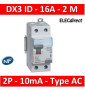 Legrand - DX3 - Interrupteur Différentiel  - 2P - 16A - 10mA  - Type AC - Réf : 411500