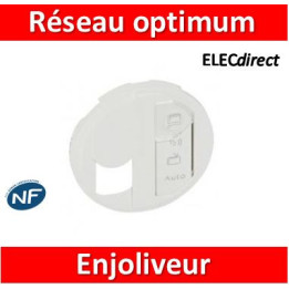 Legrand Enjoliveur Céliane pour prise simple pour réseau Optimum - Blanc 068291