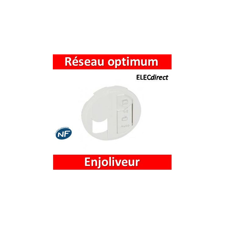 Legrand Enjoliveur Céliane pour prise simple pour réseau Optimum - Blanc 068291