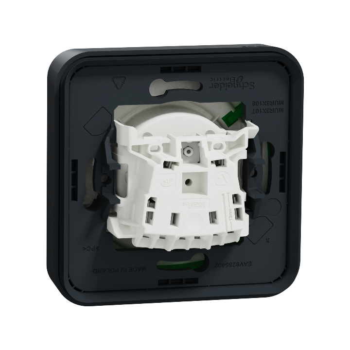 Schneider - Mureva Styl - Prise courant 2P+T - renforcée pour VE - encastré - IP55 - IK08 - gris - MUR36011