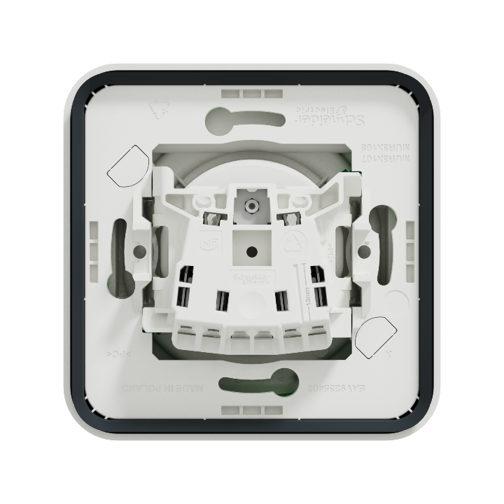 Schneider - Mureva Styl - Prise courant 2P+T - renforcée pour VE - encastré - IP55 - IK08 - blanc - MUR39011