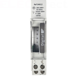 Digital Electric - Interrupteur horaire - 16A - 230Vac - réserve de marche 100h - Réf : 04612
