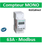 Schneider - Acti9 iEM - compteur d'énergie mono - 63A - afficheur Modbus - A9MEM2150