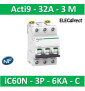 Schneider - Acti9 - iC60N - Disjoncteur - 3P - 32A - 6kA - courbe C - Réf : A9F77332