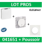 Schneider Odace - Blanc Poussoir avec symbole carillon + plaque + carillon- S520246+s520702+041651