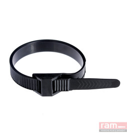 Ram - Collier de fixation nylon - noir - 180x9 - Fixation PRO - boîte de 100 - 59118