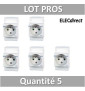Digital Electric - LOT RPOS - Prise modulaite 2P+T 16A 250V à éclips - 04562x5