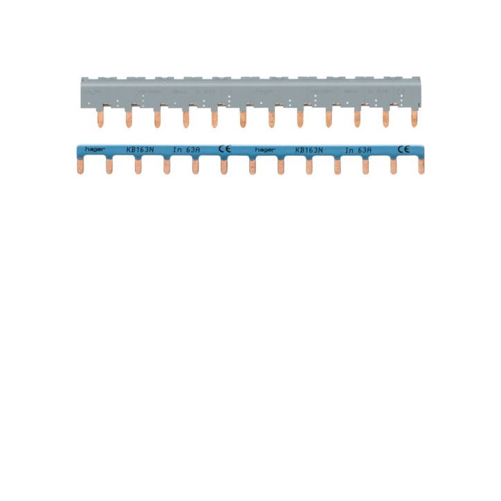HAGER - Barres pontage 3P+N 63A 12 mod - KBN863A