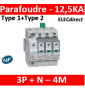 Legrand - Parafoudre  typeT1 + typeT2 Iimp 12,5kA/pôle - 4P - 4 modules - 412275