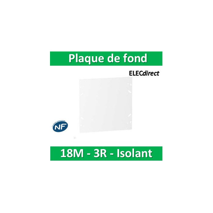 SCHNEIDER - Plaque de fond isolant pour coffret RESI9 18M - 3R - R9H18384