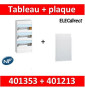 Legrand - Plaque de fond pour coffret ou rehausse 13M - 3R + tableau 39M - 401353+401213