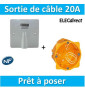 SIB - Sortie de câble 16/20A - à vis dim. 80x80 + boîte Legrand batibox - P11016+080041