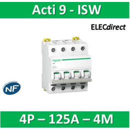 Schneider - Acti9, iSW interrupteur-sectionneur 4P 125A 415VAC - A9S65492