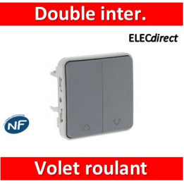 Legrand - Double interrupteur ou va et vient pour volets roulants Plexo composable gris - 069538