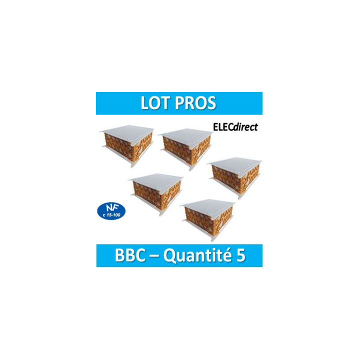 SIB - LOT - 5 Boîtes pavillonnaires BBC 200x200x85 - P32525x5