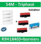 Schneider - Resi9 - LOT - coffret 18M - 3R + bornier 3 phases+Neutre - R9H18403+R9H13411P