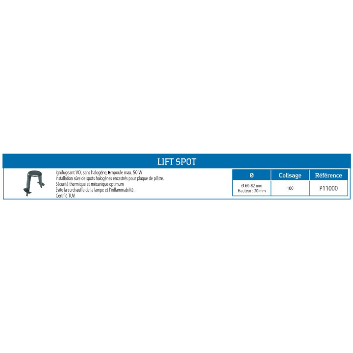 SIB - LOT - Protecteur de spot D. 60 à 82mm - H. 70mm - P11000x5