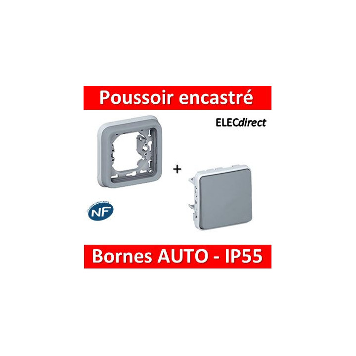 Legrand Plexo - Poussoir encastré 10A - 230V - IP55/IK07 - 069540-069681