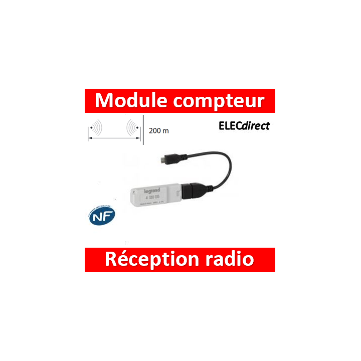 Legrand - Module de réception Radio pour écocompteur - 1 module - 412005