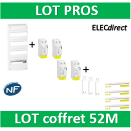 Schneider - Lot - 52 modules tableau RESI9 - R9H13404 + R9PXV (x3) + R9PXH213 (X4) + R9PRA263 + R9PRC263 (X3)