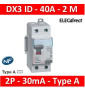 Legrand - DX3 - Interrupteur Différentiel  - 2P - 40A - 30mA  - Type A - Réf : 411555