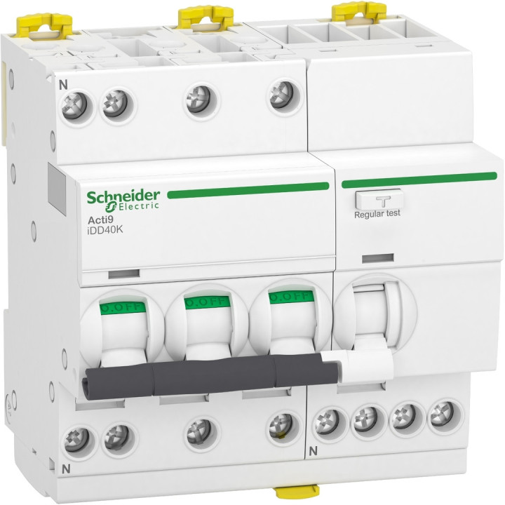 Schneider - Acti9 - iDD40K - Disj diff - 16A - 3P+N - type AC - 4,5kA - 30mA - Réf : A9DK1716