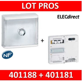Legrand - Platine Disjoncteur branchement Seul + compteur - DRIVIA 13M + habillage + porte - 401181+401188