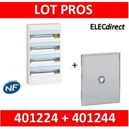 Legrand - LOT - Coffret DRIVIA  72 Modules + porte transparente - 401224+401244