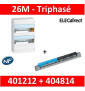 Legrand - LOT - Coffret DRIVIA 26 Modules triphasé + Neutre - 401212+404814