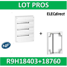 Schneider - Resi9 - coffret 18M - 3R + rehausse - R9H18403+R9H18760
