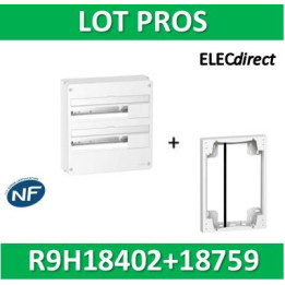 Schneider - Resi9 - coffret 18M - 2R + rehausse - R9H18402+R9H18759