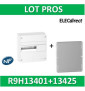 Schneider - Resi9 - coffret 13M - 1R + porte transparente - R9H13401+R9H13425