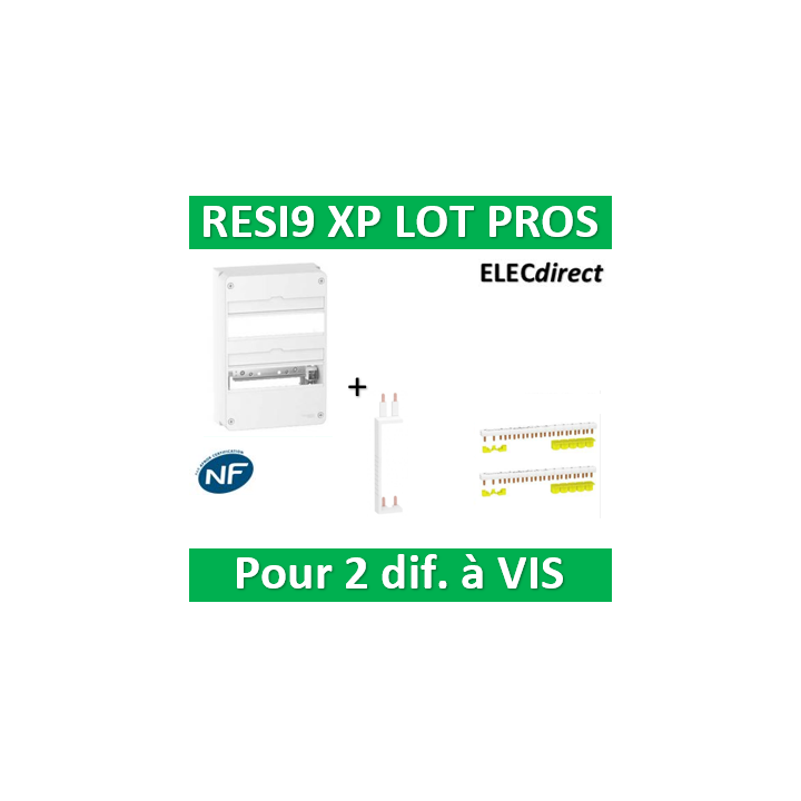 Schneider - Resi9 - coffret 13M - 2R + Peignes H. et V. - R9H13402+R9PXV+R9PXH213x2