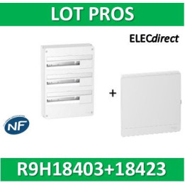 Schneider - Resi9 - coffret 18M - 3R + porte - R9H18403+R9H18423