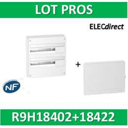 Schneider - Resi9 - coffret 18M - 2R + porte - R9H18402+R9H18422
