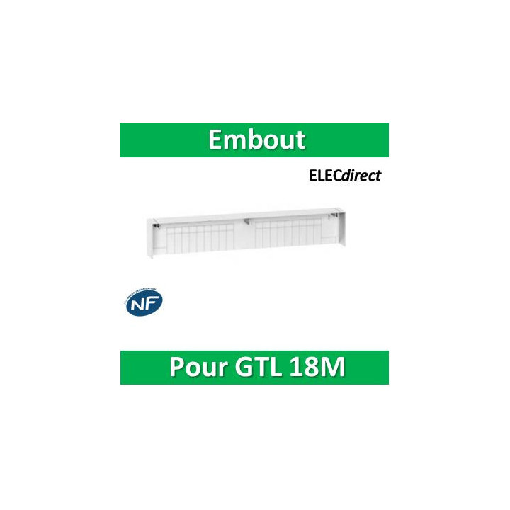 Schneider - Embout pour goulotte GTL Resi9 18 modules - Réf : R9H18539