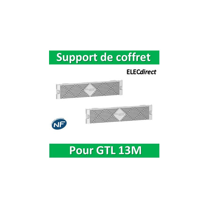 Schneider - Support de coffret Resi9 pour goulotte 13 modules - JEU DE 2 - R9H13537