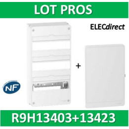 Schneider - Resi9 - coffret 13M - 3R + porte - R9H13403+R9H13423