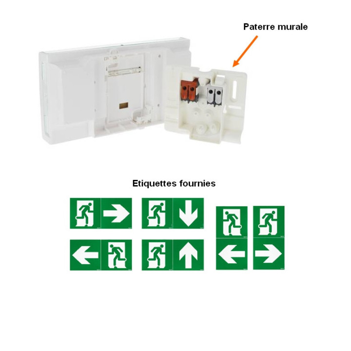 Legrand - BAES d'évacuation ECO1 standard à LEDs 45lm-1h plastique IP43-IK07 SATI Autodiag - Réf : 062525