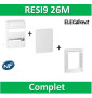 Schneider - LOT  - Coffret électrique RESI9 26 modules - 2 rangées de 13M + rehausse + Porte